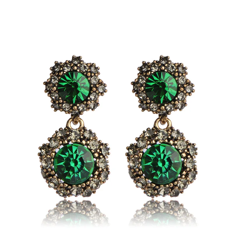 Винтажные роскошные ожерелья серьги Ювелирные наборы изысканные стразы