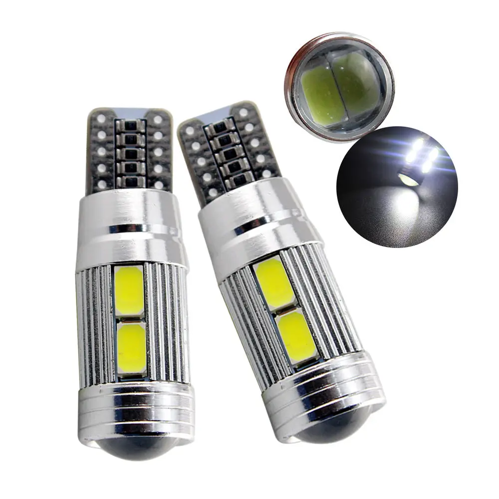 

2x Veilleuses LED T10 W5W 10 5630 SMD Canbus Anti Erreur ODB Blanc 12V Moto ampoules