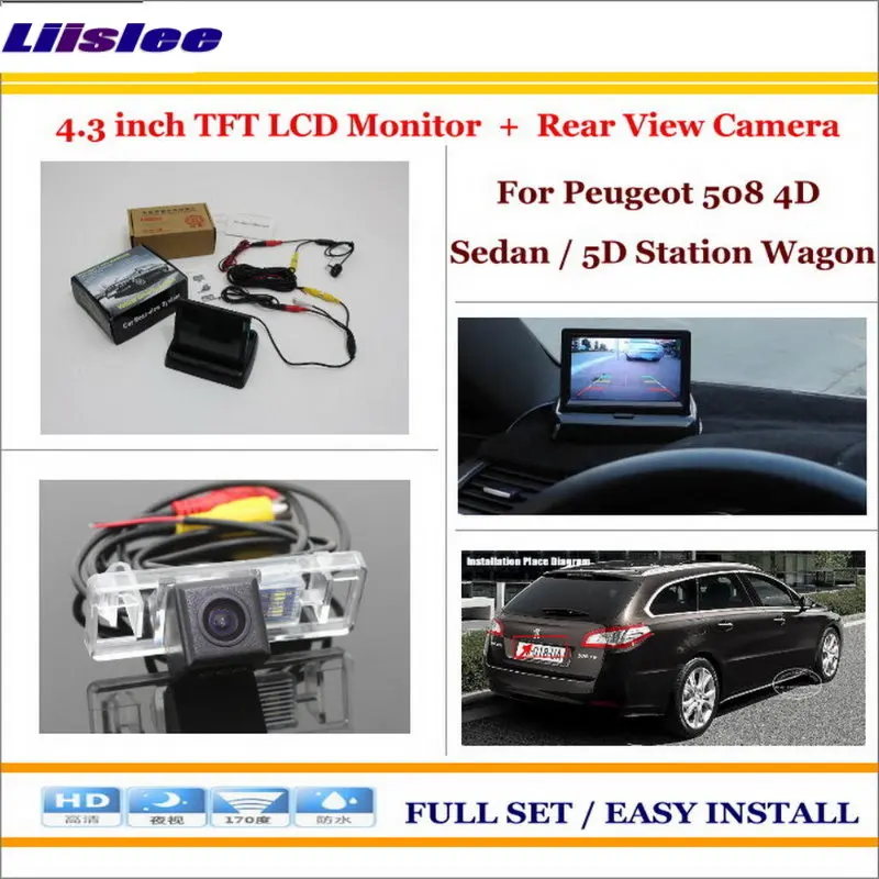 

Auto CAM For Peugeot 508 4D/Sedan 5D Station Wagon Car Rear Camera 4.3" TFT LCD Screen Monitor Back Parking System Accessories