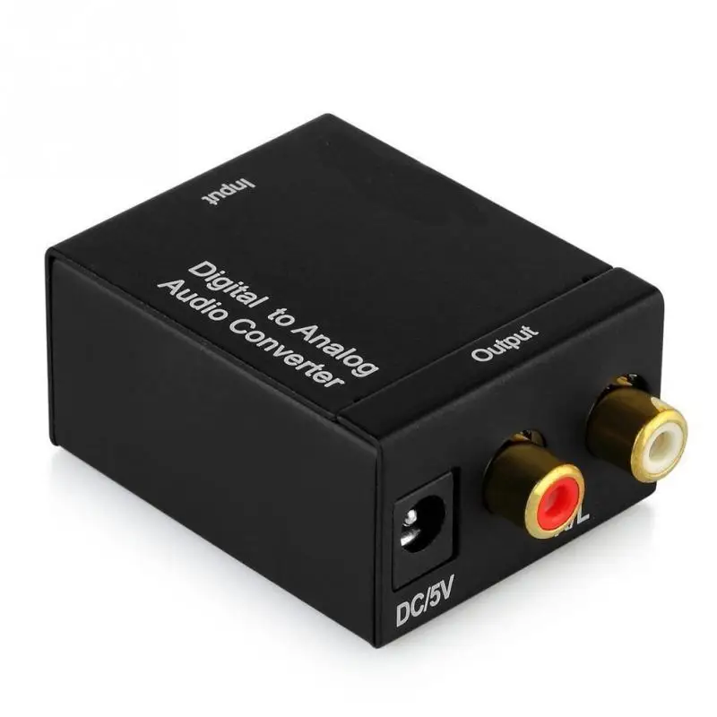 Высокое качество цифровой оптический Toslink SPDIF коаксиальный аналоговый L/R аудио преобразователь сигнала адаптер