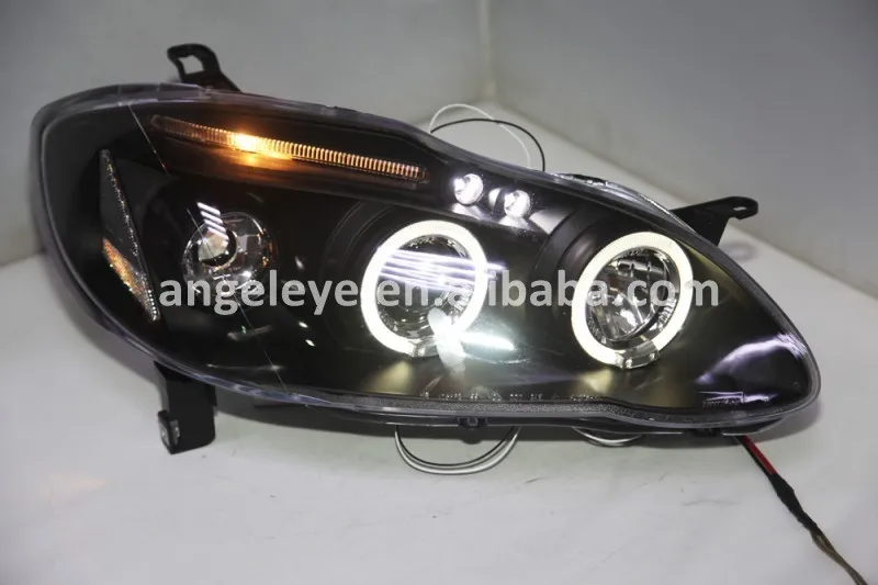 Светодиодный налобный светильник s для TOYOTA Corolla Altis 2001-2006 года светодиодный налобный фонарь с ангельскими глазами, передний светильник JY