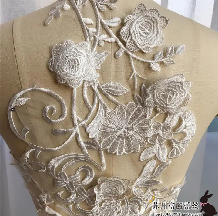Кружевная аппликация для вечернего платья 1 шт. 87*33 см|trim collar|3d lace trimlace trim |
