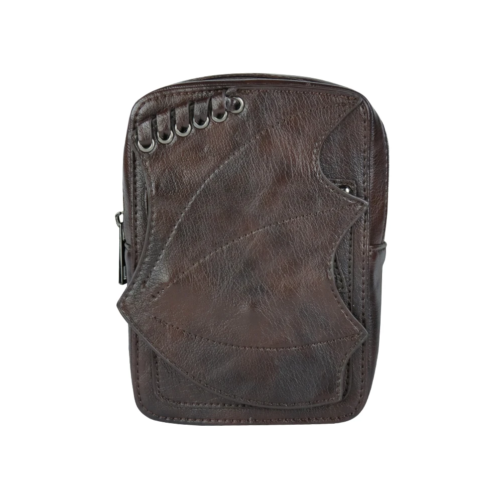 Steampunk Gothic Small Waist Bags Retro Rock Vintage Punk Shoulder Bag Men Women Mini Leather Cross Body Messenger Leg | Багаж и сумки