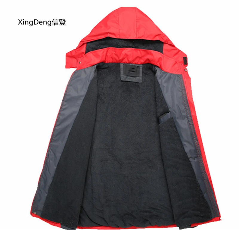 

XingDeng 2018 New winter Warm Jacket fashion Trekking top Coat fashion Male windproof Men's Winter Waterproof Jackets