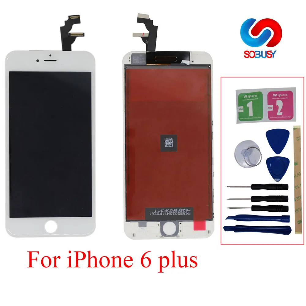 ЖК монитор A + для Apple iPhone 6 Plus дисплей дигитайзер сенсорного экрана в сборе сменный