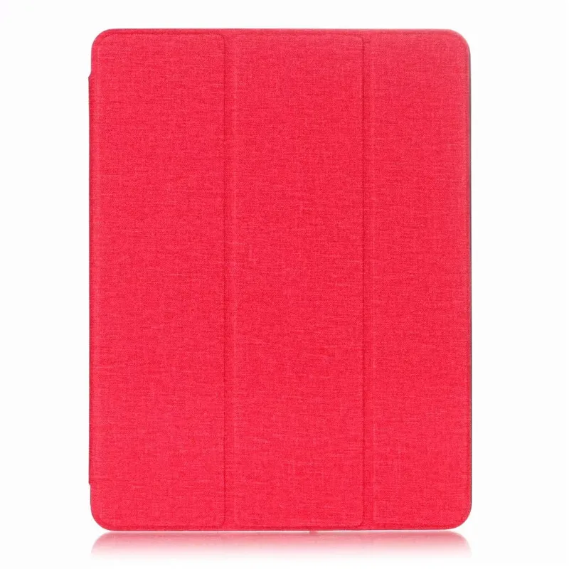 Красный Тонкая Раскрашенная из искусственной кожи чехол для Apple iPad 9,7 с карандашом держатель для iPad Air 1/2 9,7 дюймов чехол для планшета+ защитная пленка - Цвет: Красный