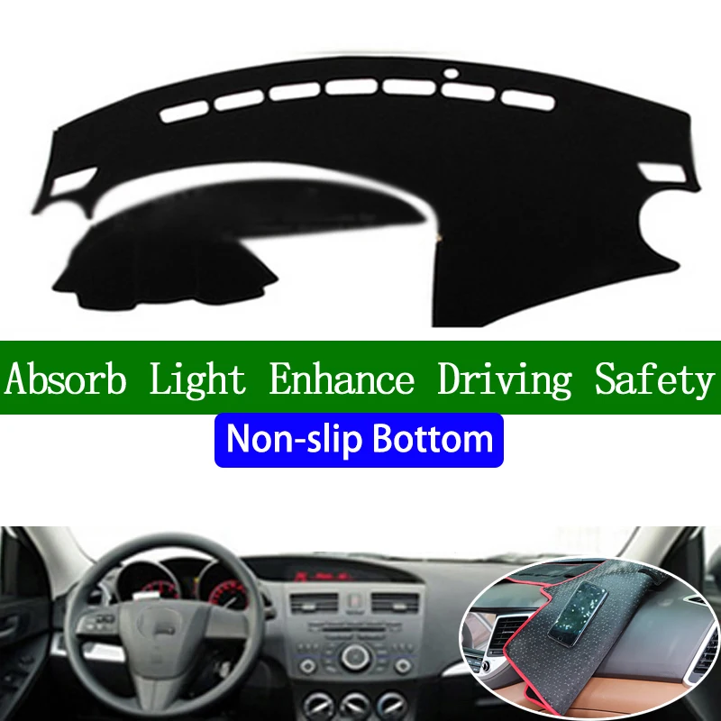 

Нескользящая Нижняя крышка приборной панели для mazda 3 2011 2012 2013, автомобильные наклейки, автомобильные наклейки, аксессуары для салона автомобиля