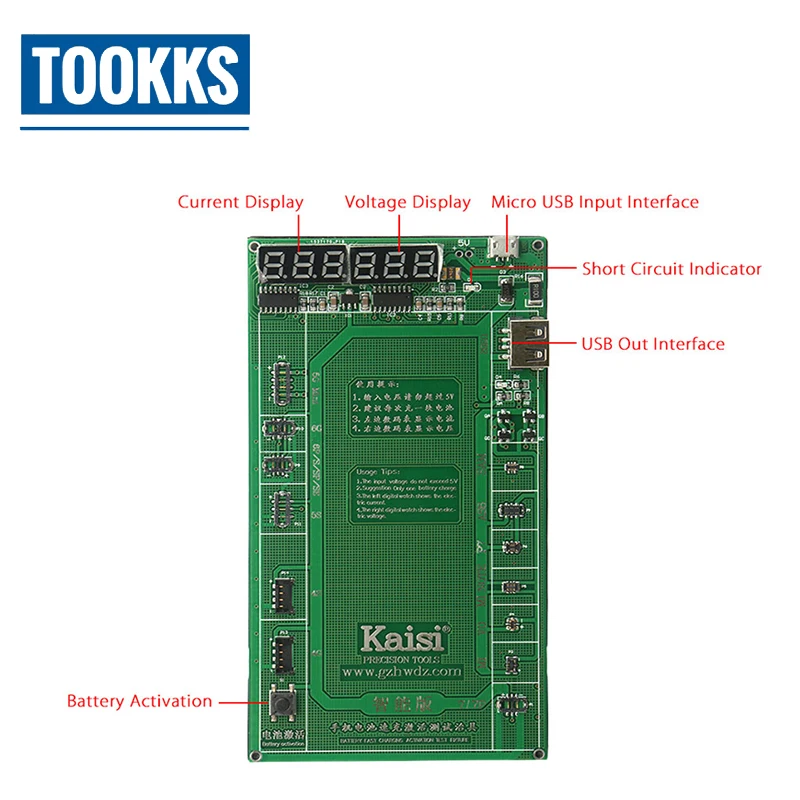 Kaisi K 9208 V21 Батарея зарядная плата для зарядки зарядный кабель джиг iPhone12 11 11Pro