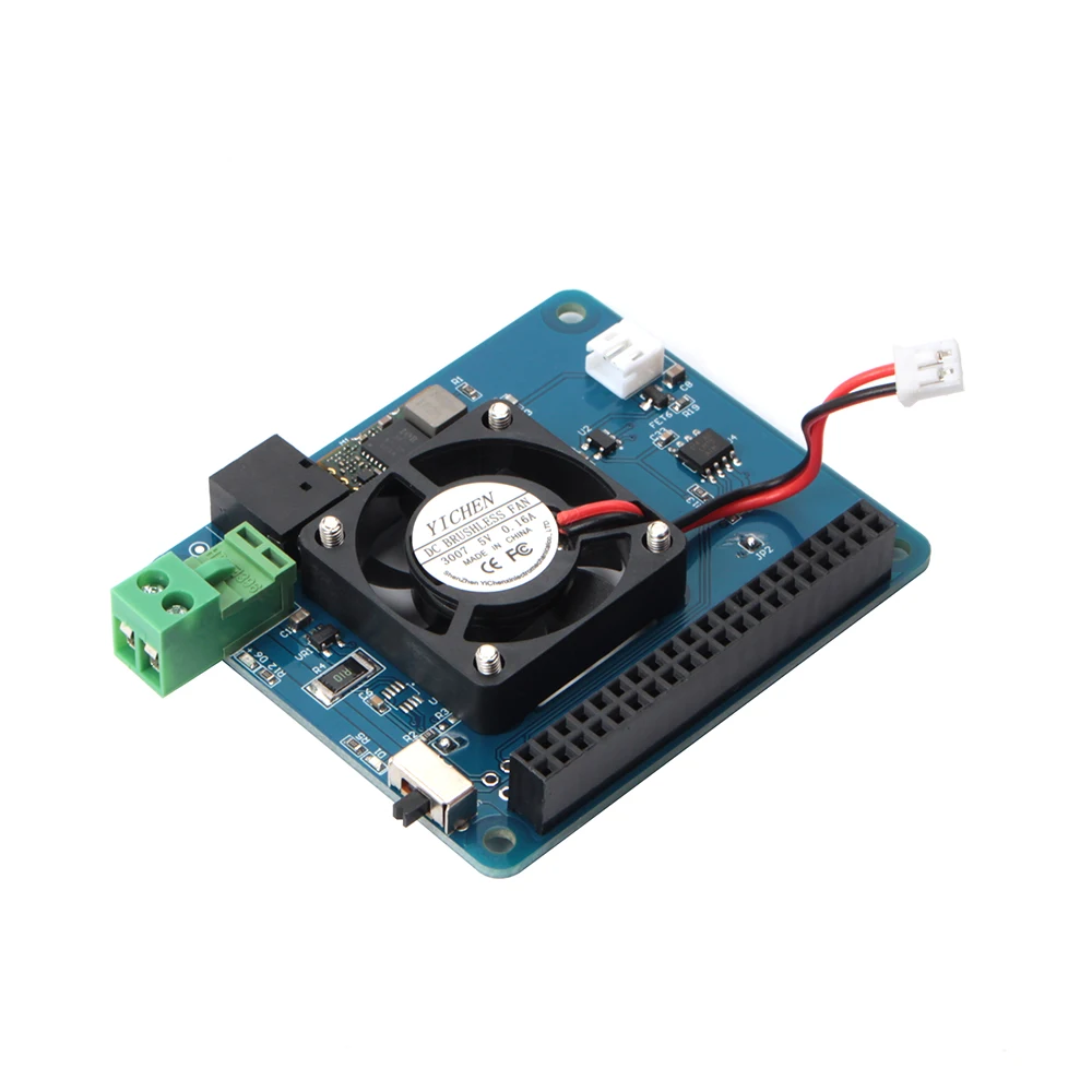 Raspberry Pi 3 Model B+(Plus)/3B программируемый Умный вентилятор для контроля температуры+ плата для шляпы питания | Вход 6V~ 14V | DC 5V макс. 4 a Выход