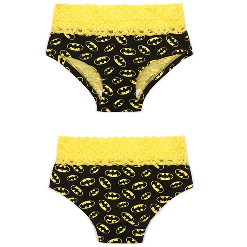 yellow Сексуальное кружевное нижнее белье с Бэтменом, трусы-боксеры, трусики, женское нижнее белье, женские трусы, трусы для девочек - Цвет: yellow