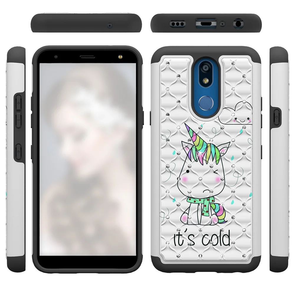 Гибридный блестящий чехол для LG V40 K40 K30 K10 K8 G7 Q7 Блестящий сияющий блеск Чехол Defender для LG G8 ThinQ двухслойный