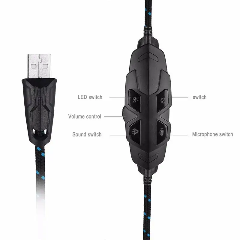 ONIKUMA K2 USB 7 1 канальный звук стерео игровые наушники шлем геймер гарнитура с