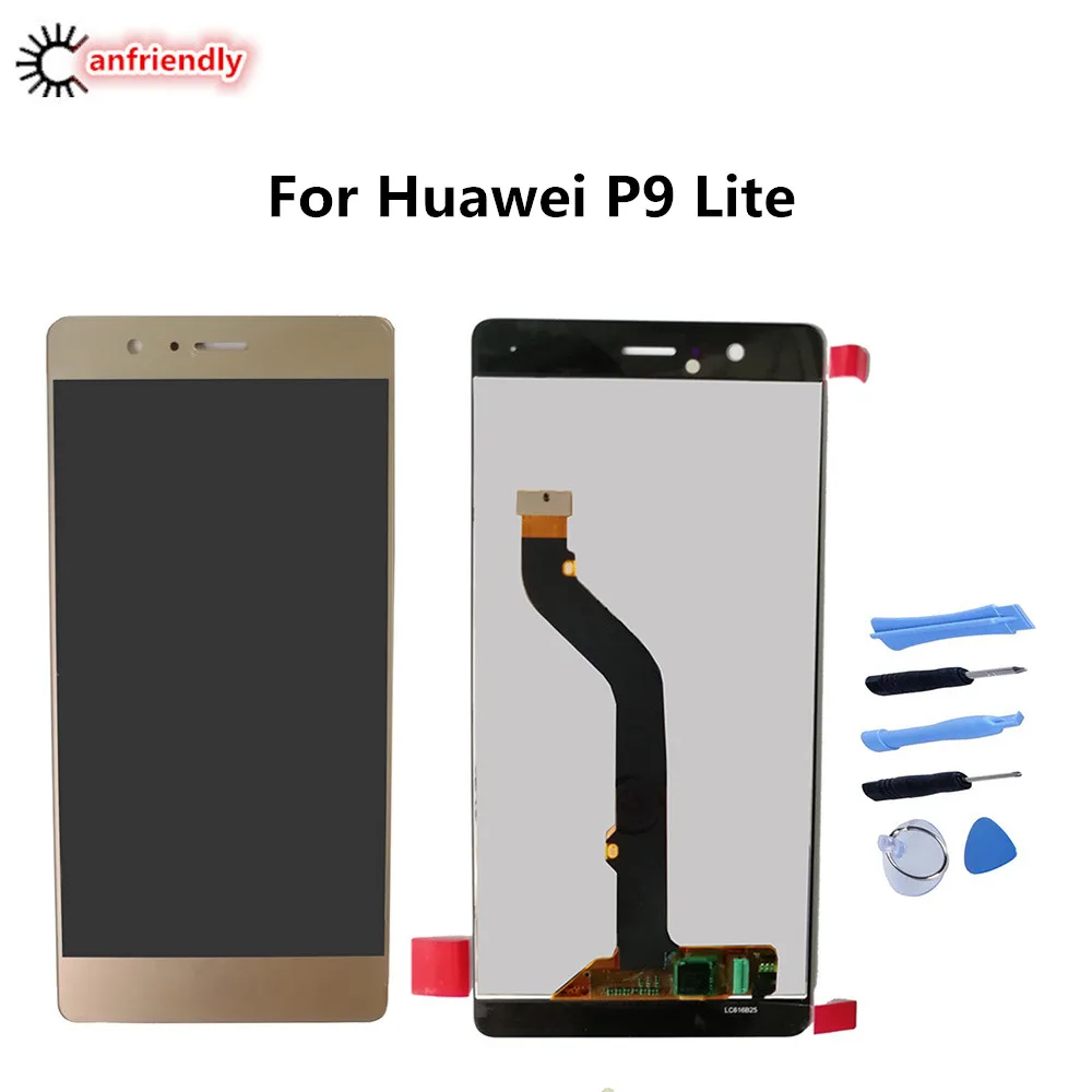 ЖК экран с дигитайзером для Huawei P9Lite G9 VNS L21 L22 L23 L31 L53 сенсорный рамкой в сборе P9 P 9 Lite