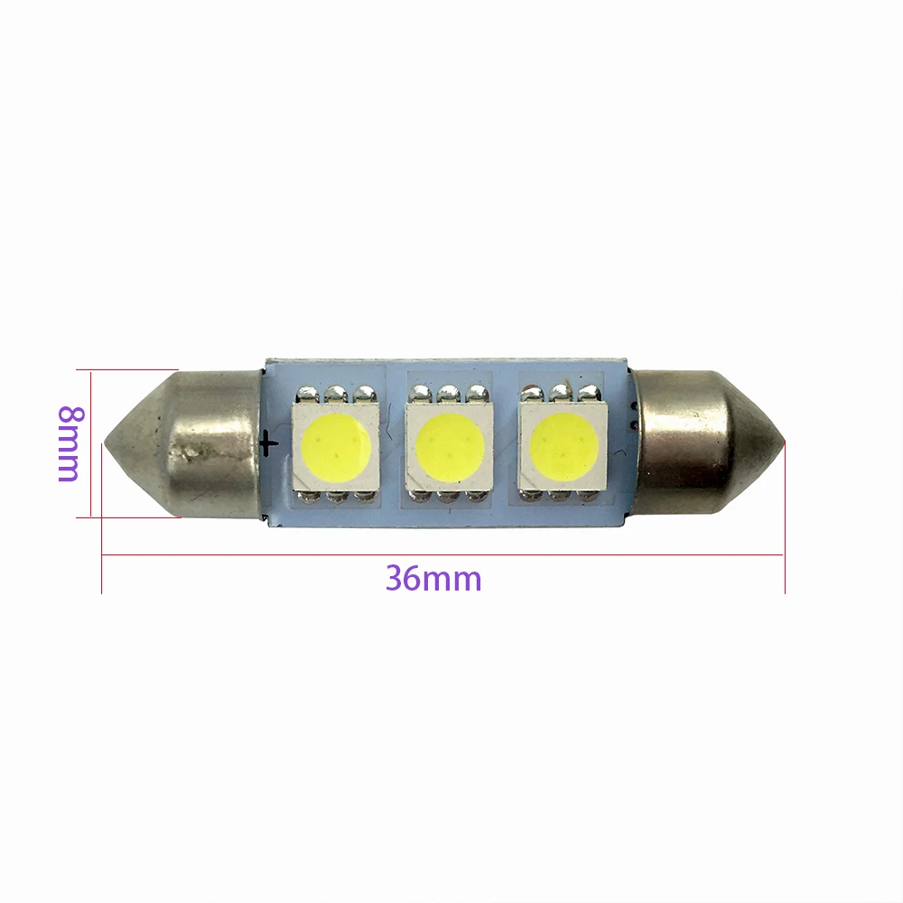 30X 36 мм 39 41 3 SMD 5050 3SMD Festoon C5W 12V внутренняя Лицензия Пластина купольная головная