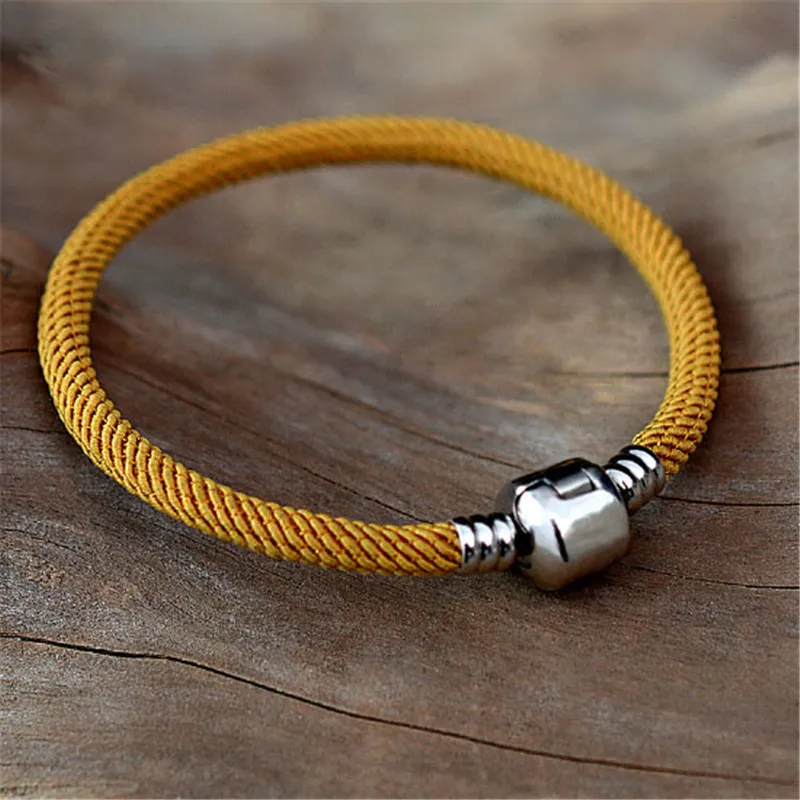 

Chinese Hand Knitted 5pcs Italy Rope Buckle Bracelet Handmade Rope Bracelet with Clasp 4 Color Choose can Wear Charm Wholesale