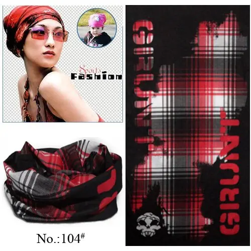 

100pcs/lot Wholesale Popular Ghost Polyester Elastic Microfiber Multifunction Seamless Tubular Bandana (Mixed Design Available)