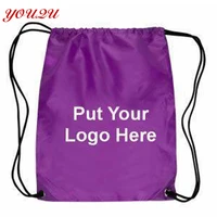polyester gym bags kid drawstring bags custom logo
