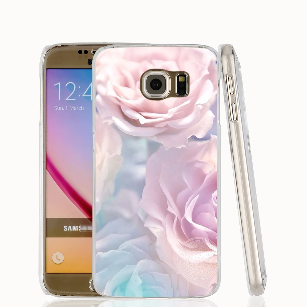 HAMEINUO красочные блестящие розовые цветы пиона чехол для сотового телефона samsung Galaxy S9 S7 edge PLUS S8 S6 S5 S4 S3 MINI - Цвет: 03626