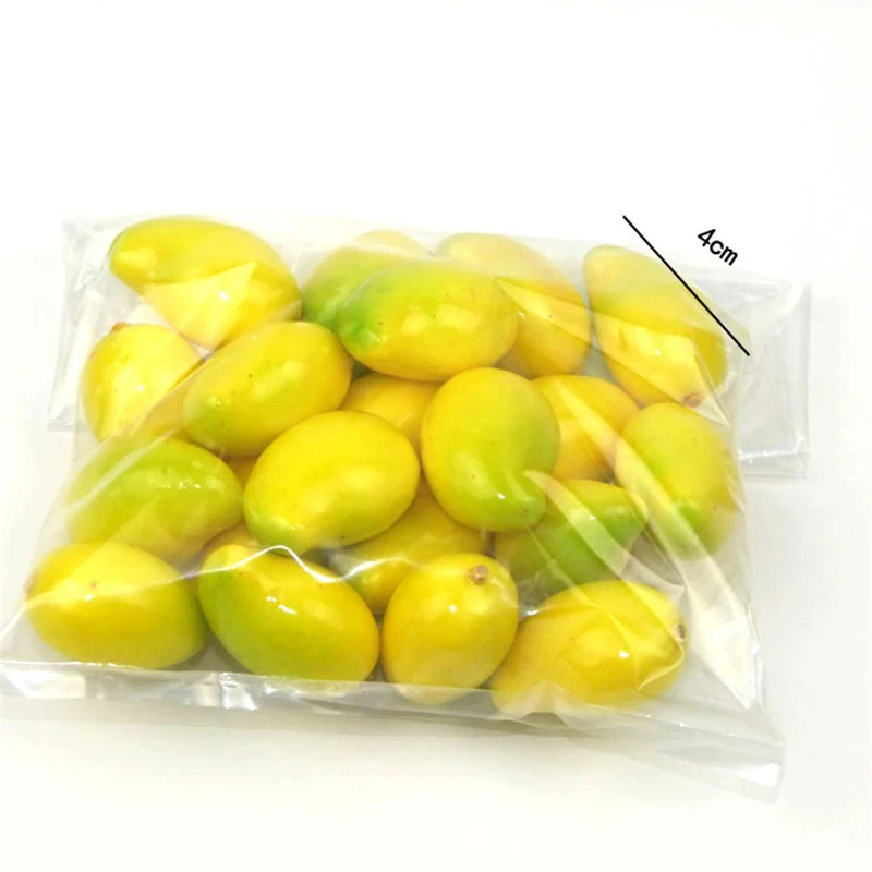 Mango 20 шт Мини искусственные фрукты, пена персика, дешево, яблоко, вишня, имитация поддельных фруктов, для дома, свадьбы, вечеринки, сада, для украшения - Цвет: Mango