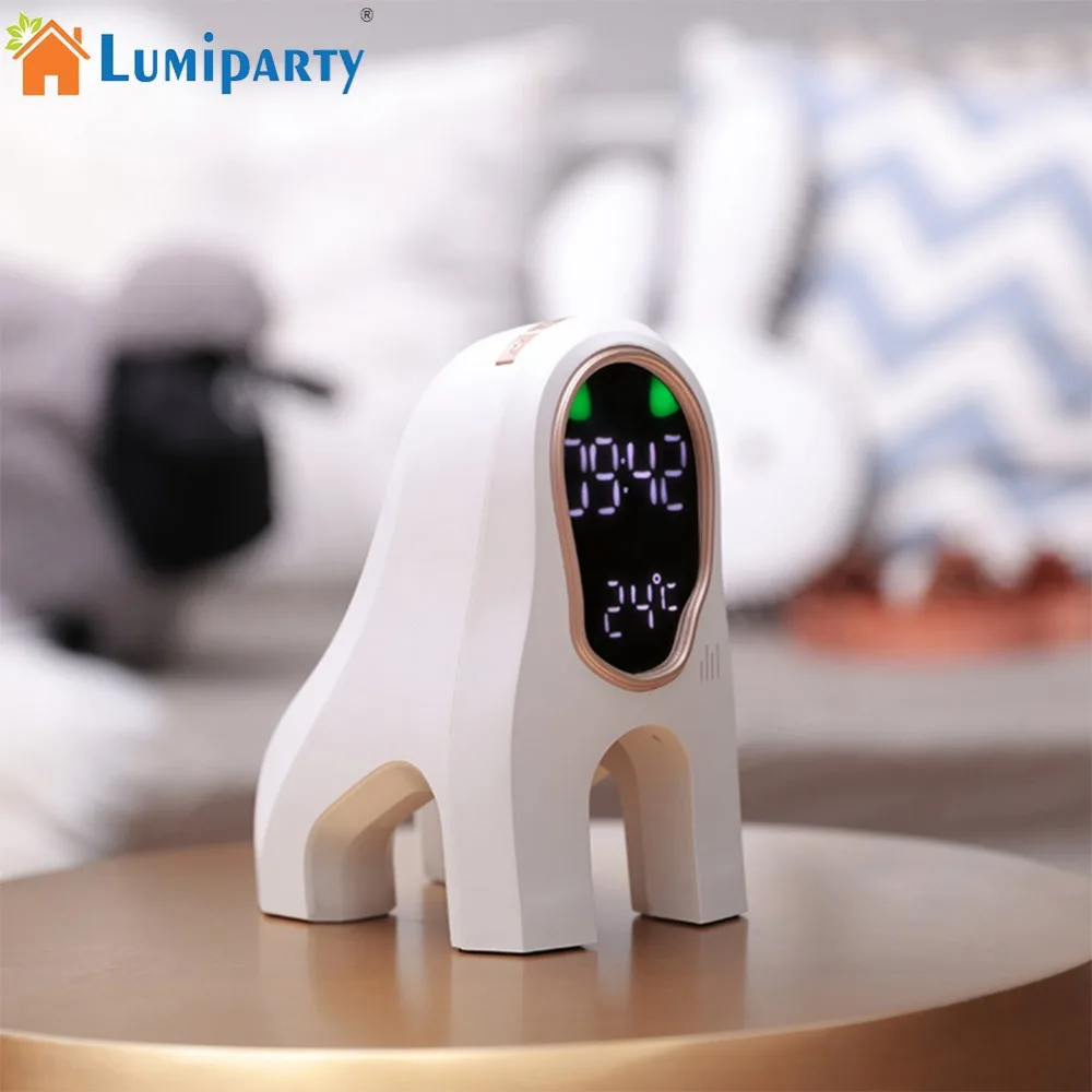 LumiParty USB зарядка умный светодиодный ночник мультяшный музыкальный будильник