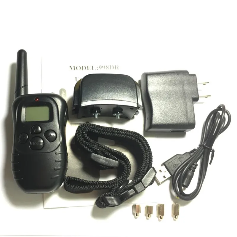 Водонепроницаемый перезаряжаемый ошейник для дрессировки собак с синей