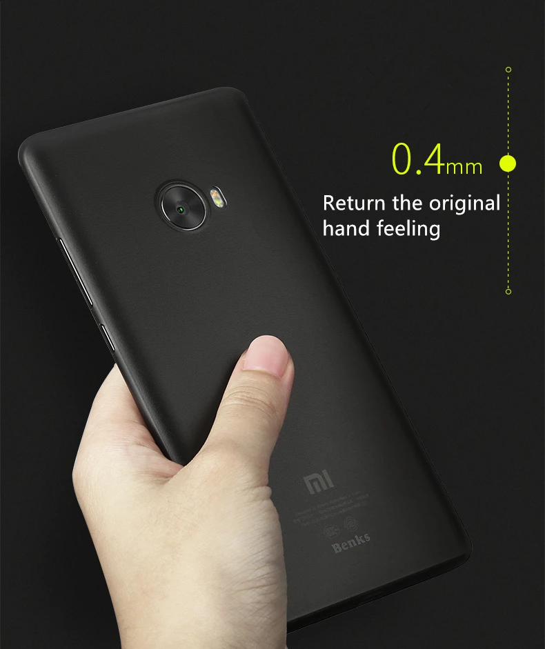 Чехол для Xiaomi Mi Note 2 оригинальный полупрозрачный Сверхтонкий легкий жесткий