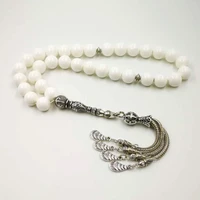 tasbih natural pure white shell muslim prayer beads eid gifts ramadan 33 66 99beads rosary bracelet islamic fashion accessories