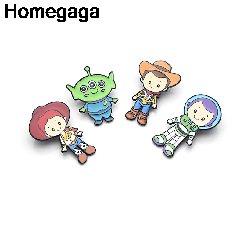 Homegaga Мультяшные цинковые Мультяшные булавки для мужчин и женщин para рубашка Шарм пальто одежда рюкзак аксессуары медаль значок Броши D2142