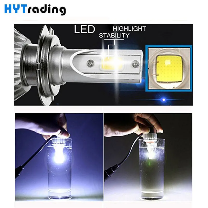 Luces Led Para Auto H4 H7 H1 H13 9005 9006 Светодиодные Автомобильные фары светодиодные лампы H11