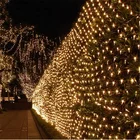 Сетчатая светодиодсветильник гирлянда 1,5*1,5 м, 110 В, 220 В переменного тока, свадебное украшение, Рождественская сказочная гирлянда, праздничный уличный сад