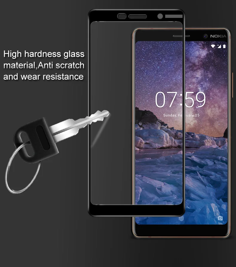 Imak полный экран AB Glue Pro+ версия закаленное стекло для Nokia 7 Plus Защитная пленка для экрана для Nokia X6/8/X7/X71/4,2