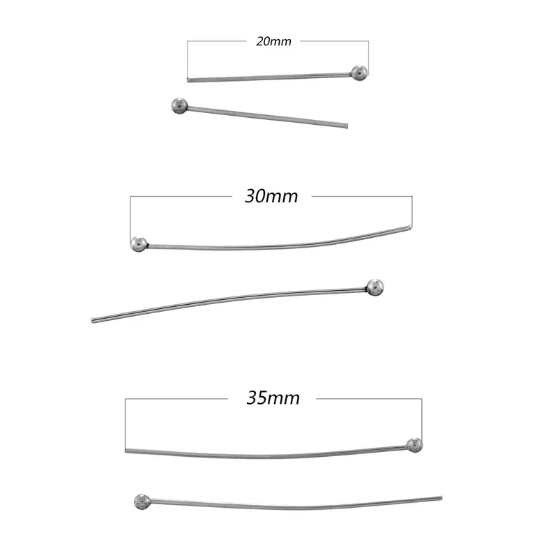 Шпильки с шариковой головкой яркий серебристый тон 100 шт. модная фурнитура сделай