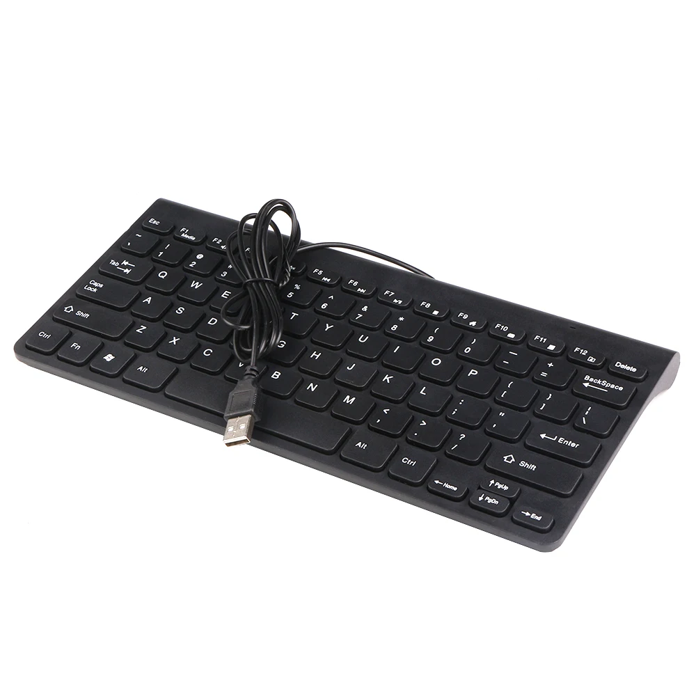 USB проводная мини клавиатура с 78 шоколадными клавишами черная/белая|mini keyboard|keypad for