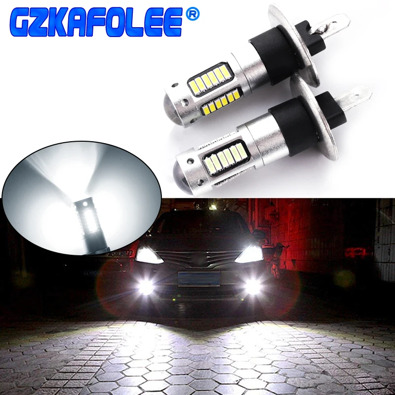 Gzkafolee лампа h1 светодиодная Автомобильная противотуманная фара led buib 800LM 4014 чип для