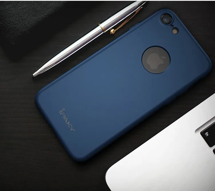 IPAKY бренд полная защита для iphone 7 4,7 ''для iphone 7 plus 5,5'' с закаленной стеклянной пленкой