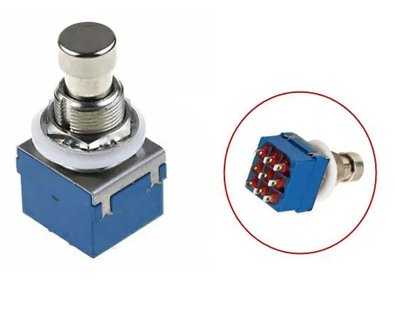 9 контактный 3PDT коробка педалей эффектов для гитары Stomp Foot Metal Switch True Bypass Лидер