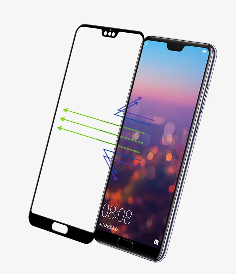 Закаленное стекло для Huawei P20 Lite полноэкранная защитная пленка 9h 3D Pro P30 белое