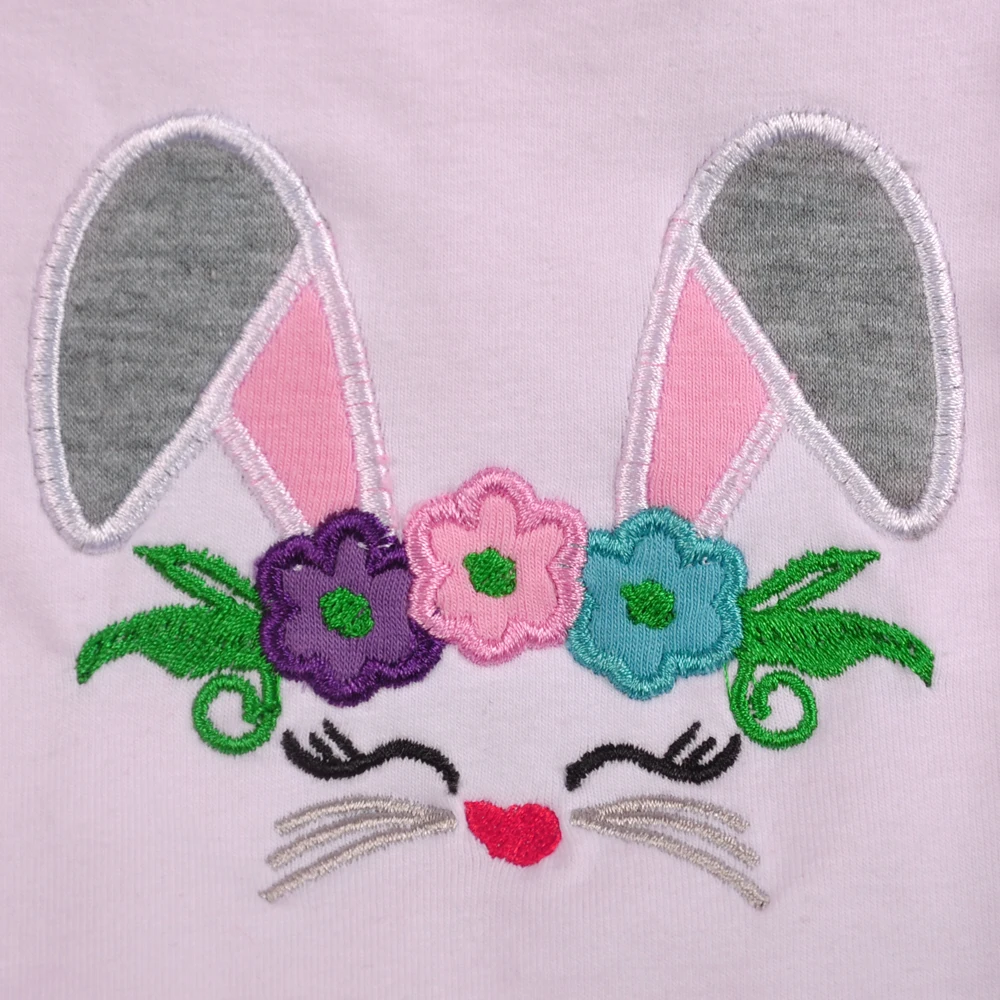 Пасхальный новый дизайн розовый кролик переделать ребенка лето девушки бутик