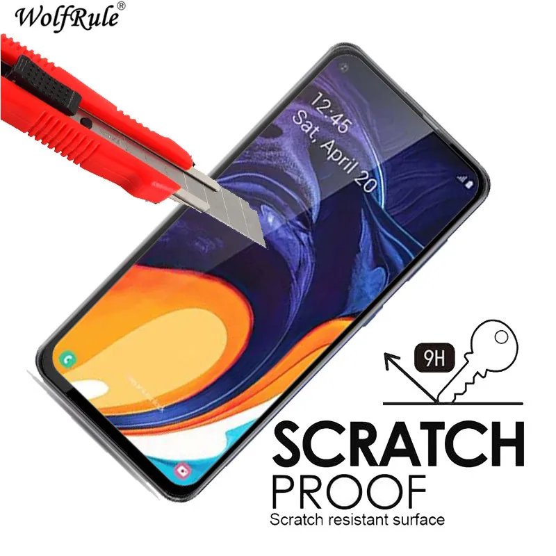 2 piezas de pel&iacute;cula protectora de pantalla LCD para Samsung Galaxy A60 pegamento completo de vidrio para Samsung A60 cubierta completa de vidrio templado SM-A606F 6,53"-2