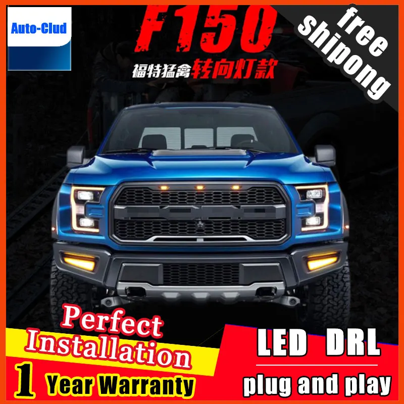 Автомобильный Стайлинг светодиодный дневные ходовые огни для ford F150 2009 2015 с