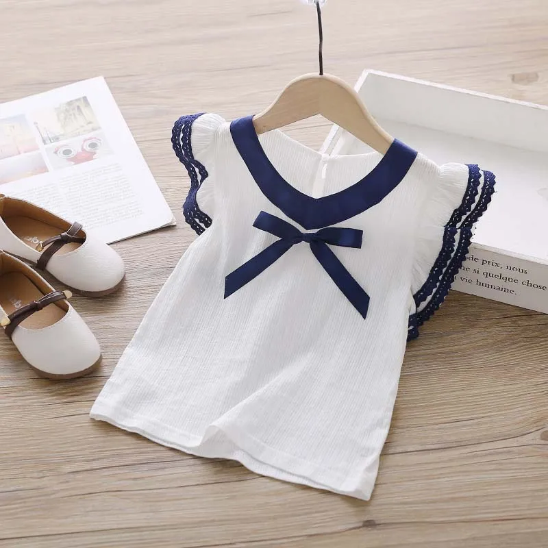 Комплекты летней одежды для девочек модные топы без рукавов + короткие юбки