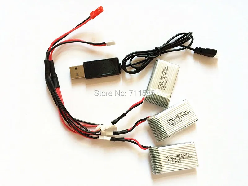 Литий полимерный аккумулятор 3 7 В 600 мА · ч 25C + 5 в 1 зарядный кабель usb для зарядки