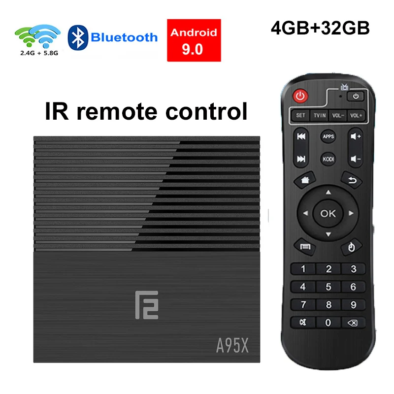 4G32G W 5G WiFi A95X F2 Смарт ТВ-бокс Android 9,0 4 Гб 64 Гб Amlogic S905X2 1080p 4K Wifi Google Play телеприставка 2 ГБ 32 ГБ медиаплеер Android коробка - Цвет: 4G32G W 5G WiFi