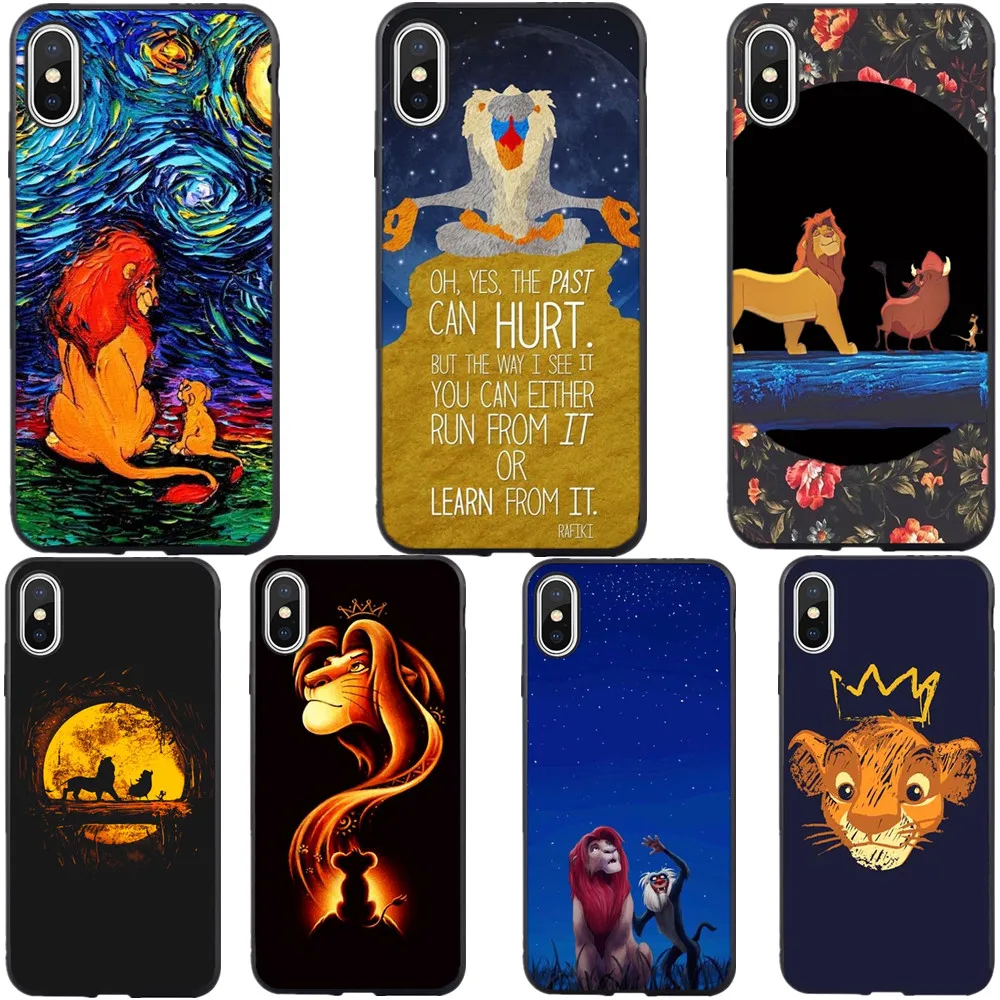 Роскошные Чехлы для iPhone 5 S SE X с изображением животных леса короля льва чехлы