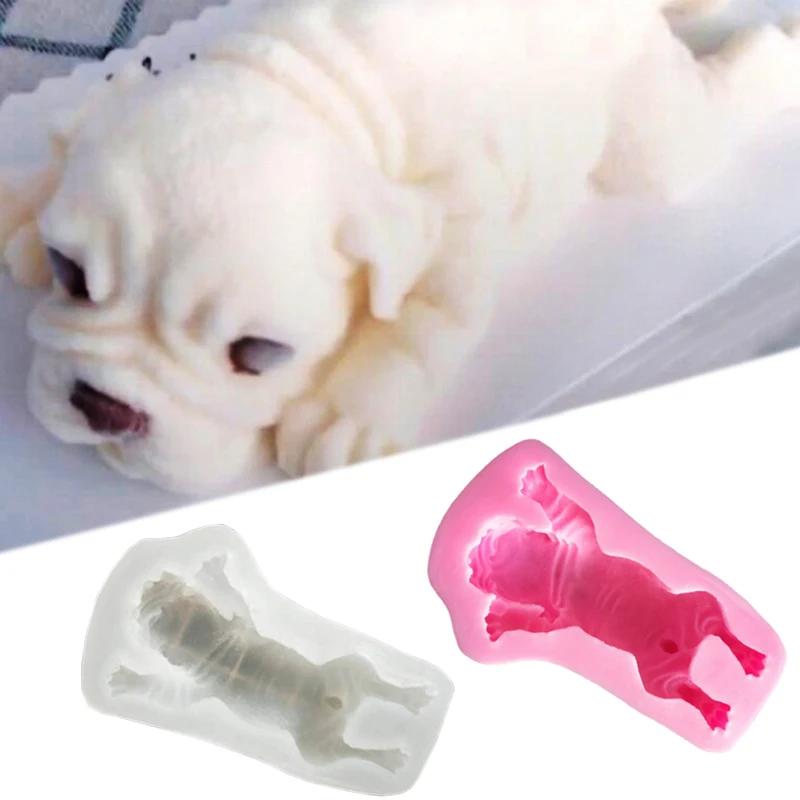 Распродажа силиконовая форма для милой собаки мусс торта 3D Shar Pei мороженого