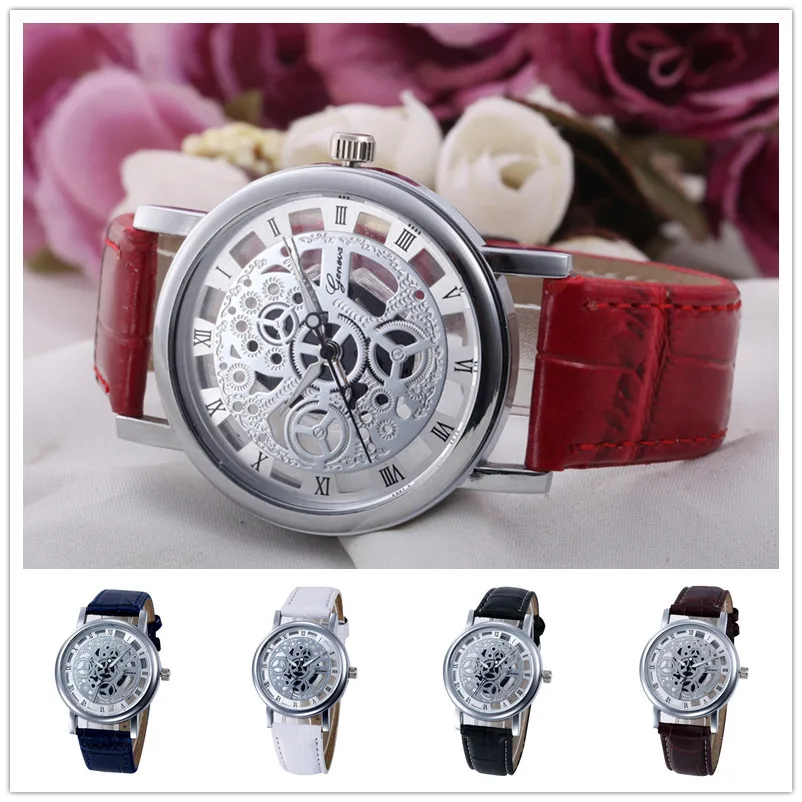 Лидер продаж 2020 женские часы полые аналоговые кварцевые из нержавеющей стали с