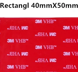 Rectangl 40mm x 50mm 3 М VHB 5608 высокая производительность для дома и улицы Применение серый лента 3M Водонепроницаемый акриловая пена Двухсторонняя клейкая лента, высечки любой размер - Цвет: Rectangl 40mm x 50mm