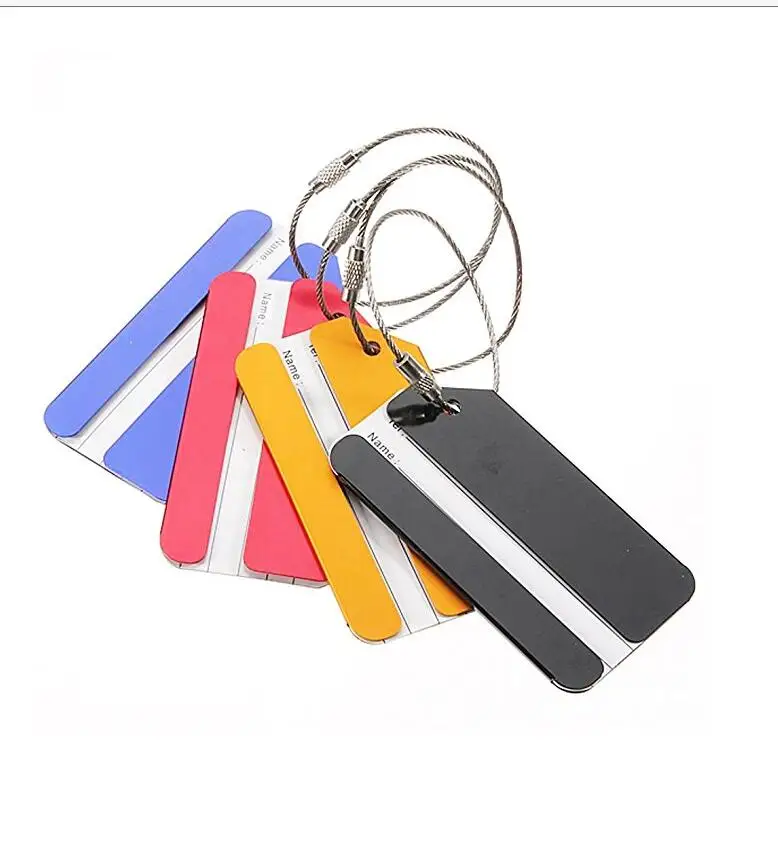 Металлическая багажная бирка адрес Имя держатель безопасности ID этикетка