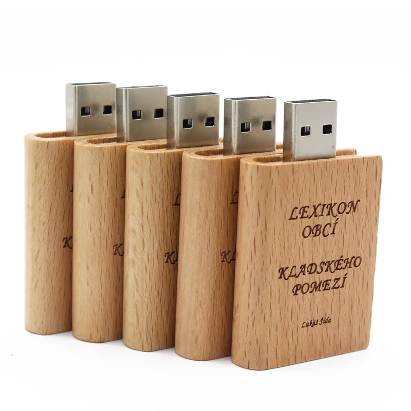 Заказная печать логотипа натуральная деревянная книга 8 Гб 16 usb флеш-накопитель 32