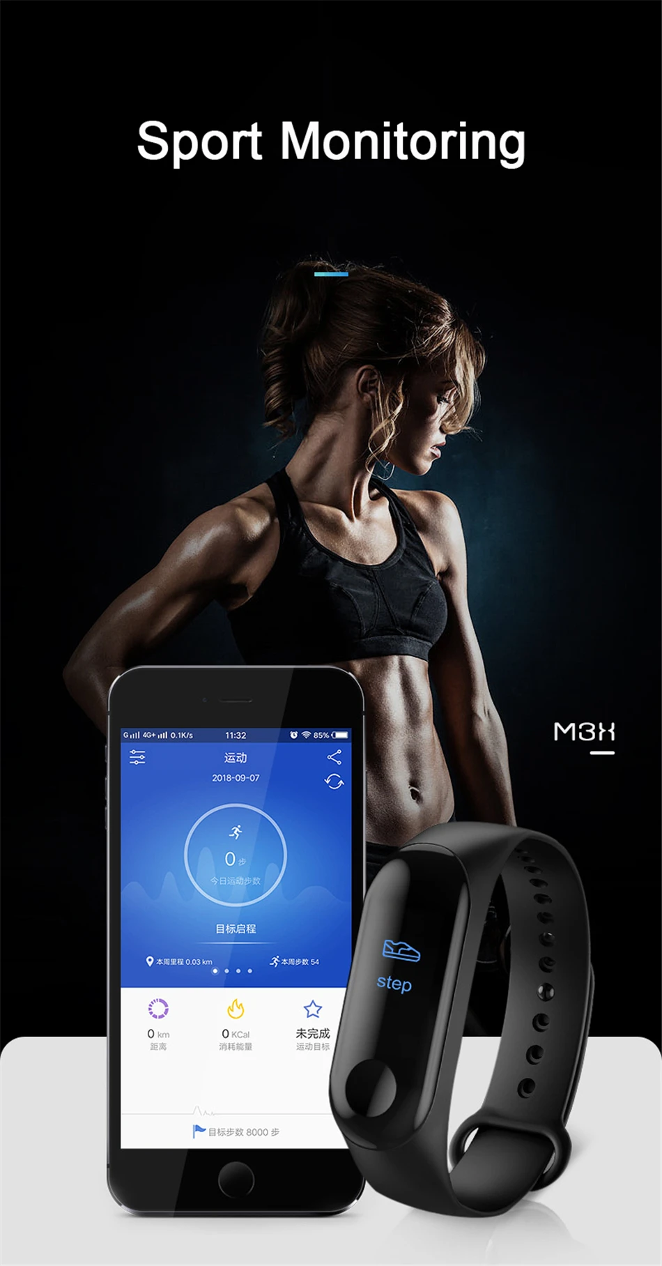 M3 умный Браслет Bluetooth спортивный браслет кровяное давление монитор сердечного ритма фитнес-трекер Шагомер Смарт-браслет PK Mi Band 3